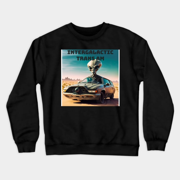 Intergalactic Trans Am Crewneck Sweatshirt by Yellow Cottage Merch